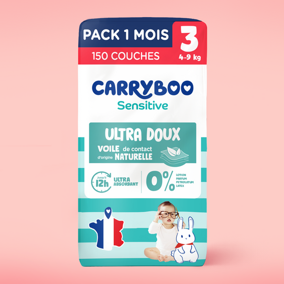 Couches Bébé Écologiques Carryboo Sensitive - Taille 3