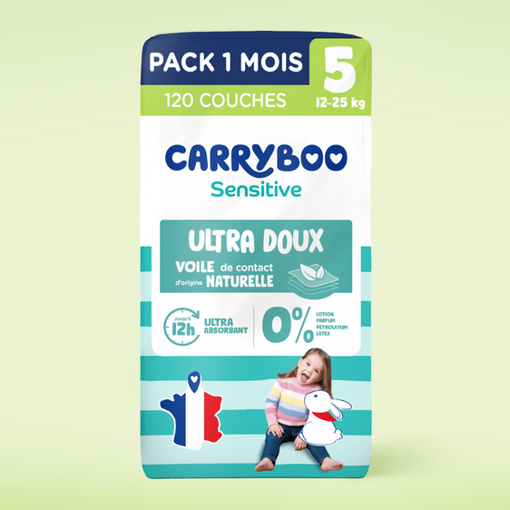 Couches Bébé Écologiques Carryboo Sensitive - Taille 5