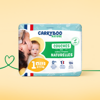 Couches Bébé Écologiques Carryboo Nature - Taille 1 ECO+