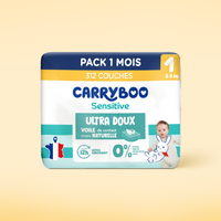Couches Bébé Écologiques Carryboo Sensitive - Taille 1 ECO+