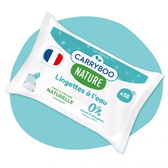 Lingettes dermo-sensitive nettoyantes pour bébé Made in France