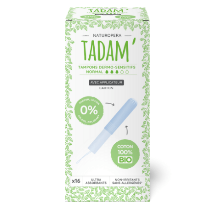 Tampons Coton Bio Avec Applicateur x16