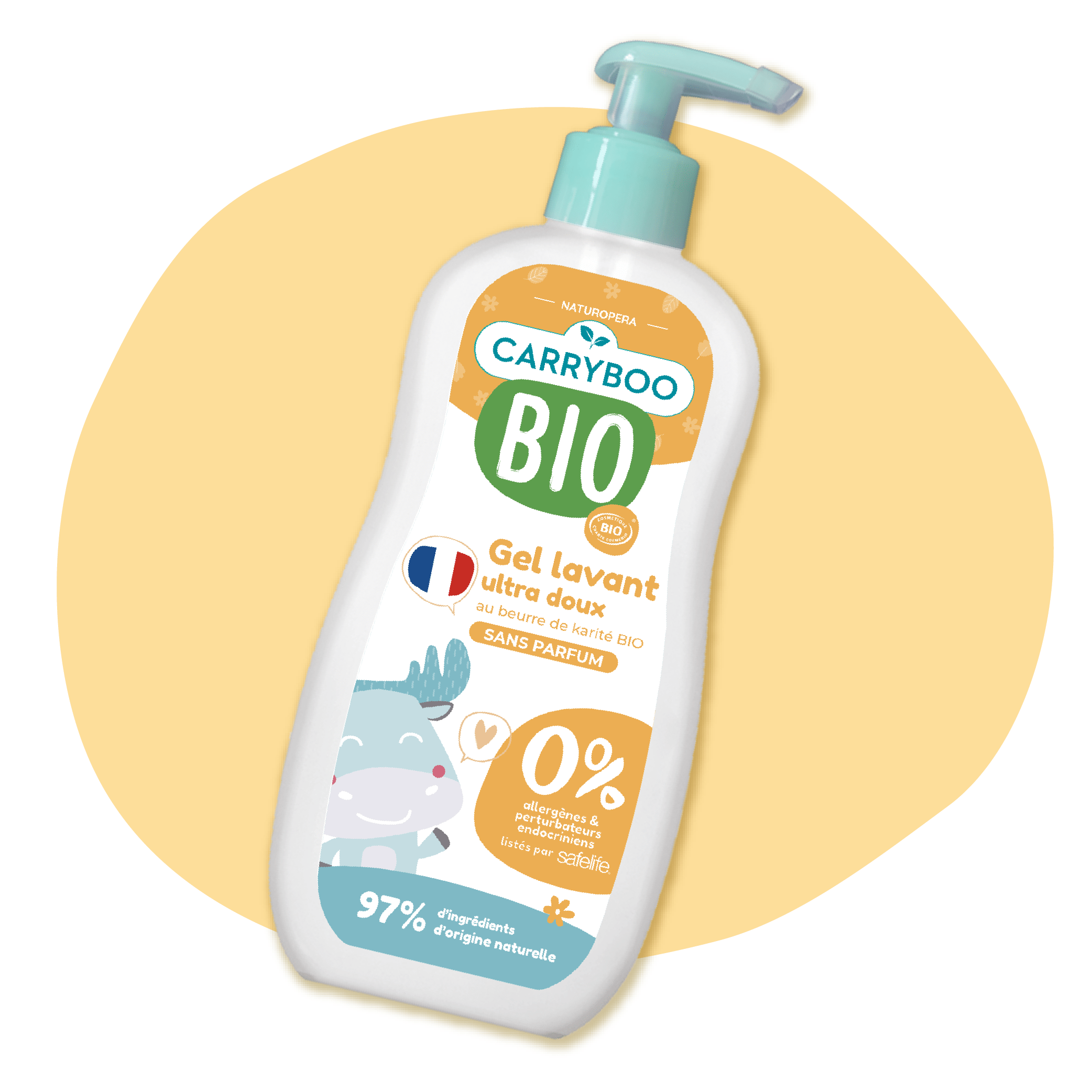 Gel Lavant Ultra-Doux Bébé Tidoo - Produit Toilette Soin Bébé Bio