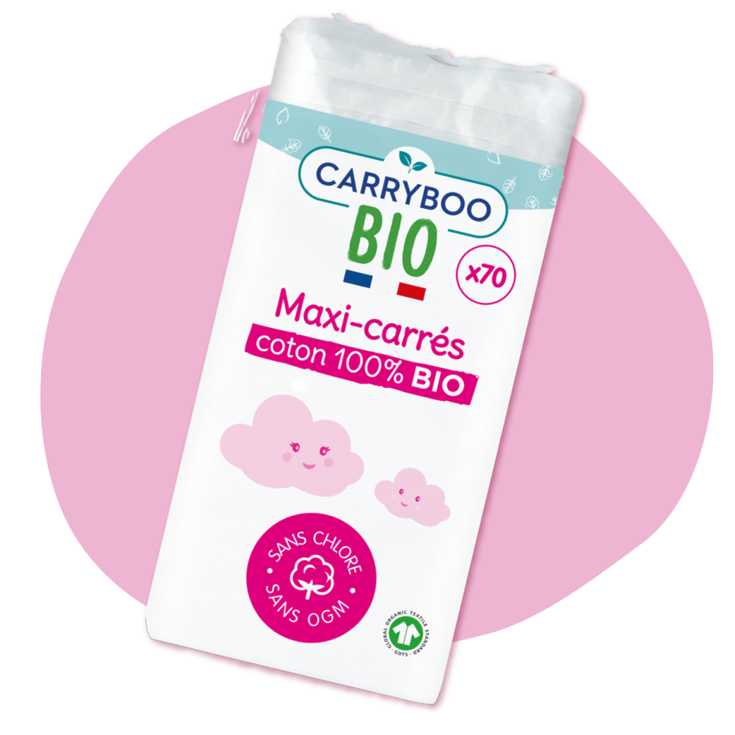 Coton bébé maxi carrés doux bio - Carrefour Maroc